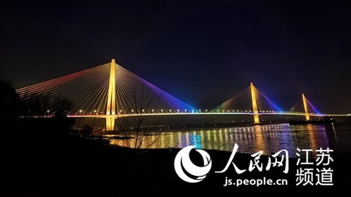 南京江心洲長(zhǎng)江大橋夜景照明工程完成調(diào)試